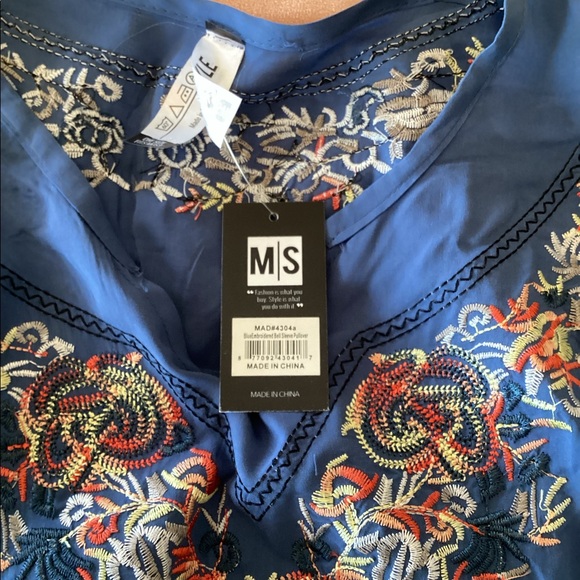 Embroidered Blue Top - Picture 8 of 10